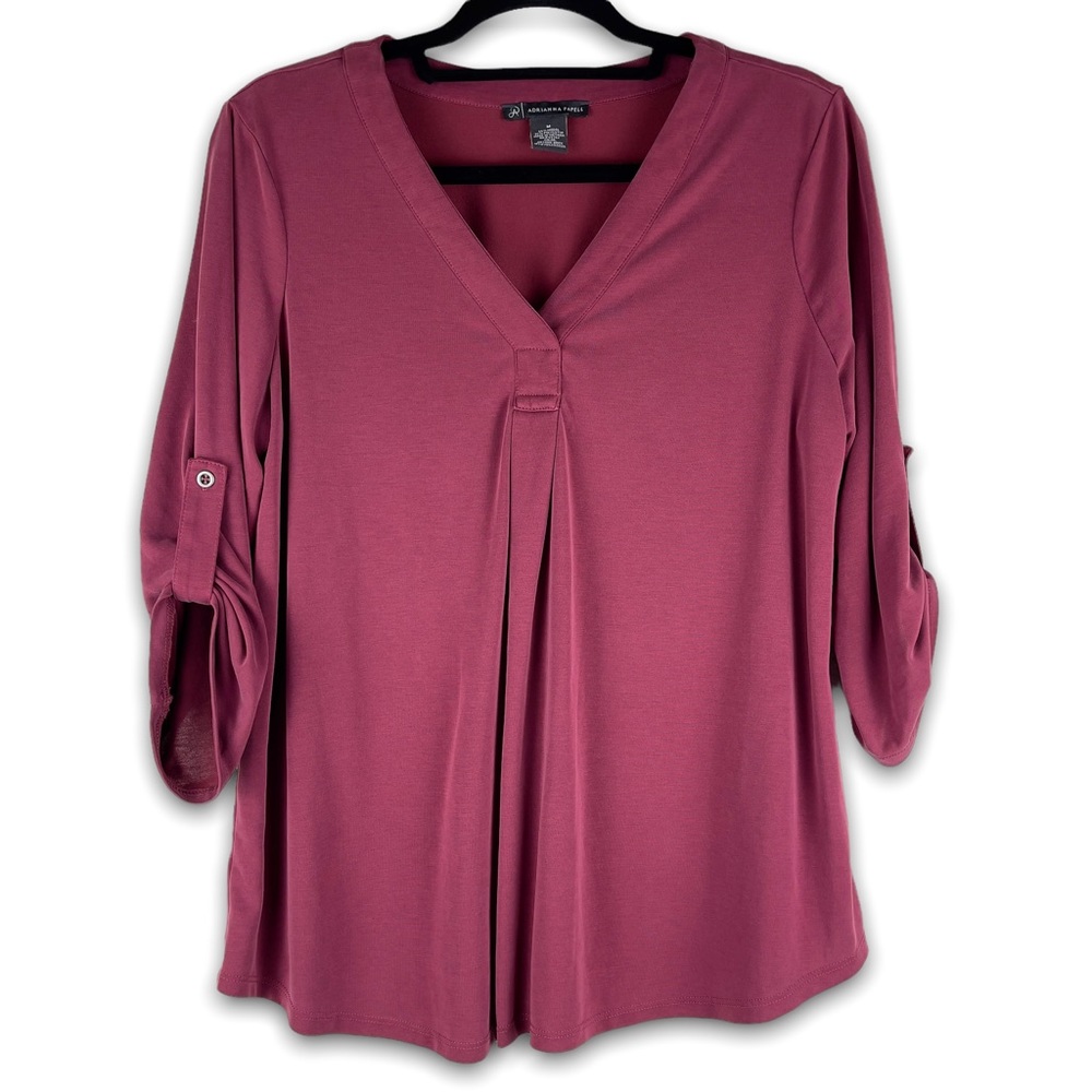 V-Neck Blouse Size Medium | Adrianna Papell - Picture 1 of 7